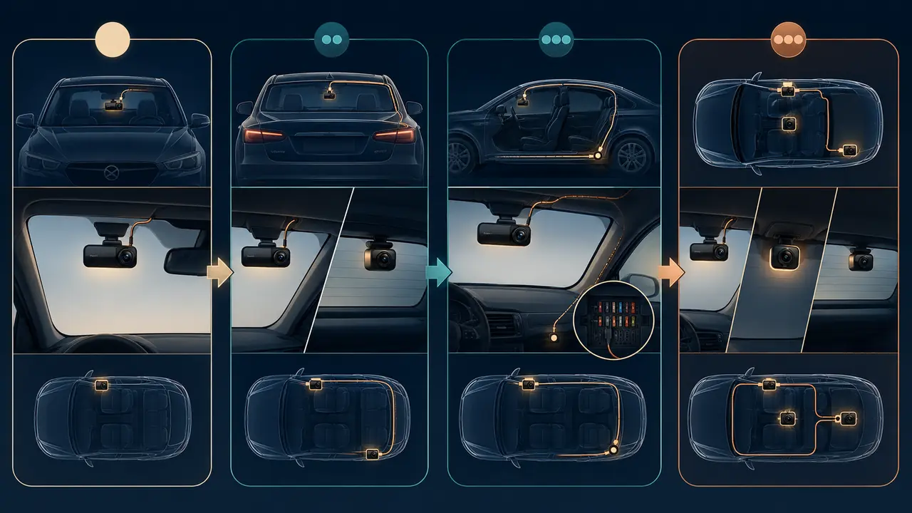 Dash cam installation complexity comparison