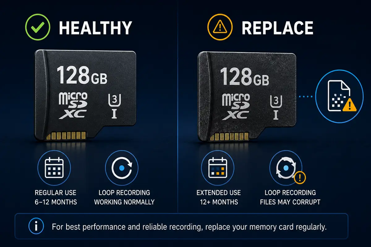 High-endurance microSD cards for dashcam evidence preservation