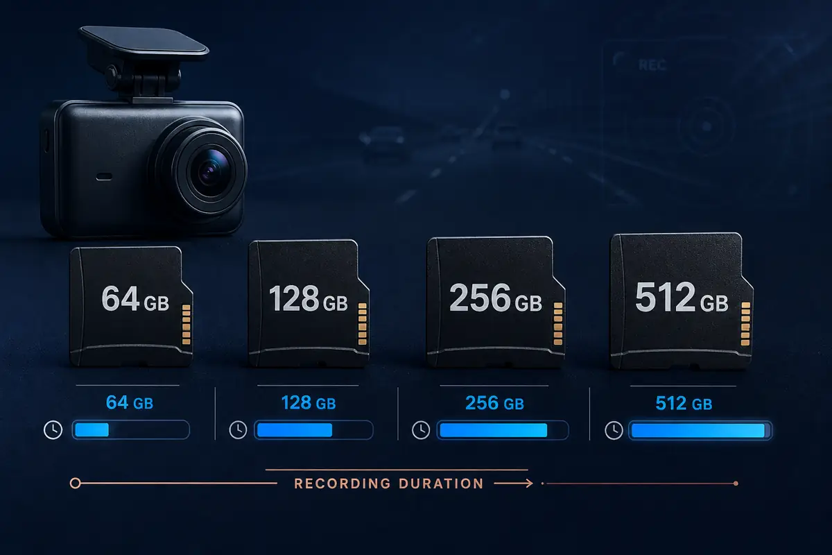 Replacing a dashcam memory card after saving incident footage