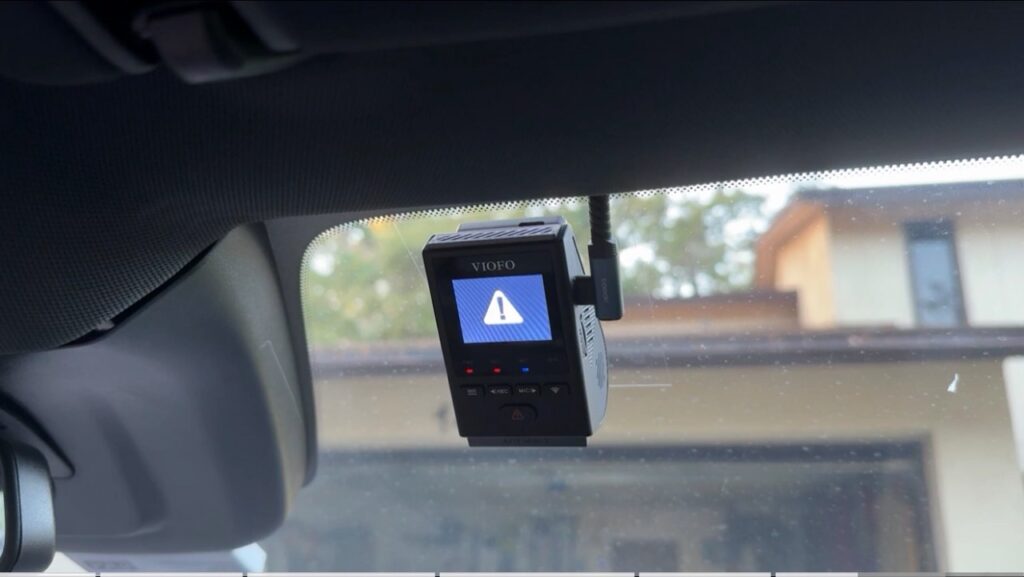 VIOFO A119 Mini 2 mounted near the top of the Honda Prologue windscreen