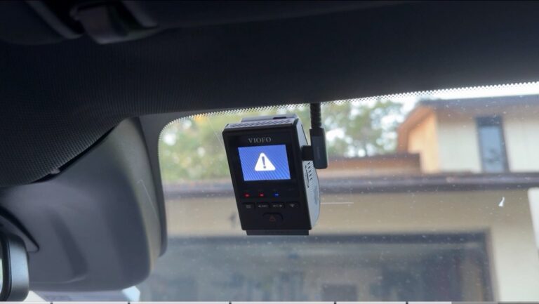 VIOFO A119 Mini 2 mounted high on the windshield in a 2024 Honda Prologue